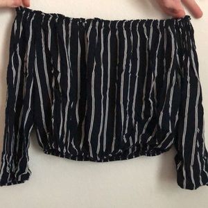 off the shoulder crop top / brandy melville